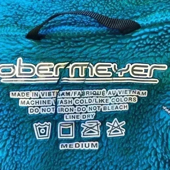 Obermeyer Women’s 3/4 Zip Fleece Pullover, Turquoise Blue, Medium - Picture 6 of 10